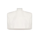Grina Stand-Collar Cape-Style Top In White