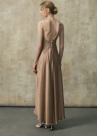 Vevionx One Shoulder Maxi Dress