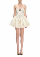 Vernis Polka-dot Mini Dress