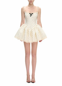 Vernis Polka-dot Mini Dress