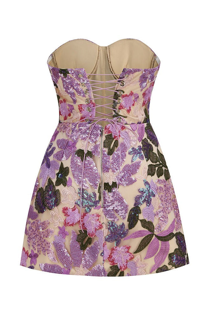 Siesen Sequin Embroidered Mini Dress