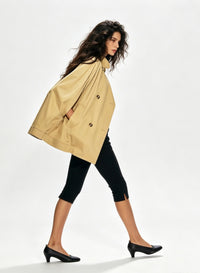 Elnesk Double-Breasted Cape Jacket