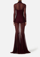 Geliflua Long Sleeve Mesh Maxi Dress
