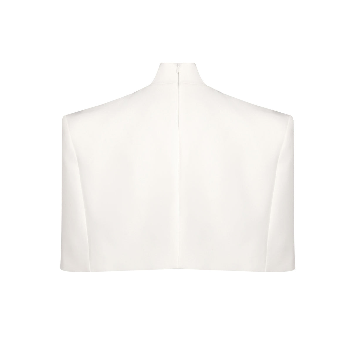 Grina Stand-Collar Cape-Style Top In White