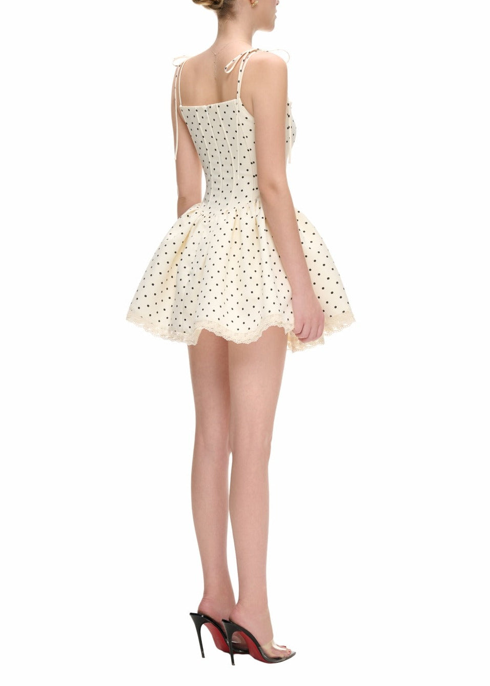 Vernis Polka-dot Mini Dress