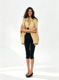Elnesk Double-Breasted Cape Jacket