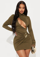 Astaroth Cutout Ruched Mini Dress