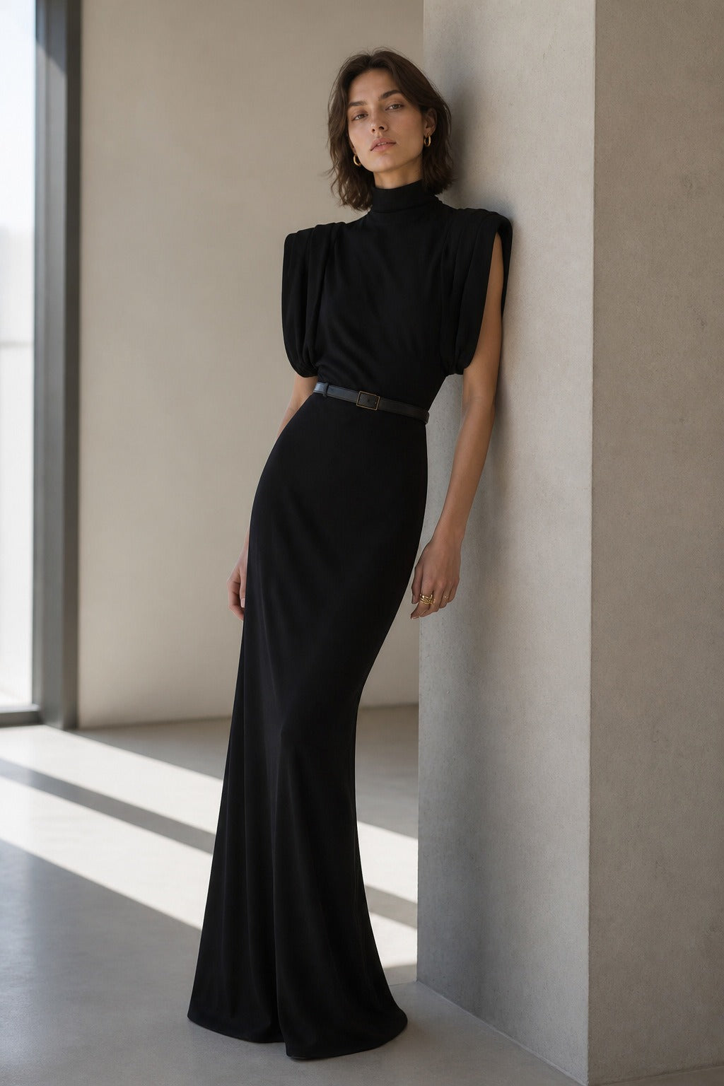 Sadrien Draped Sleeveless Maxi Dress