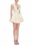 Vernis Polka-dot Mini Dress