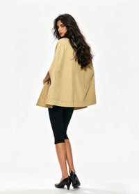 Elnesk Double-Breasted Cape Jacket