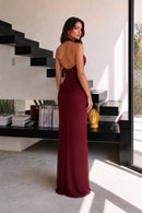 Cazumi Lace Halter-Neck Maxi Dress