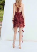 Kaelvyn Maple Leaf-Embellished Mini Dress