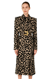 Romney Animal Print Trench Coat