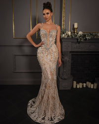 Nelsora Floral-Embellished Maxi Dress
