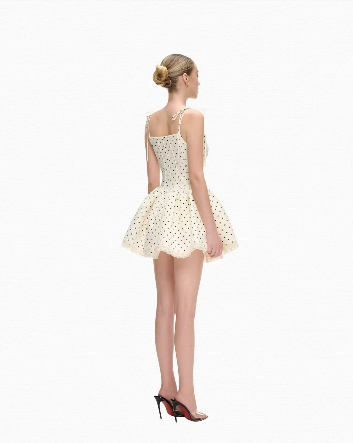 Vernis Polka-dot Mini Dress