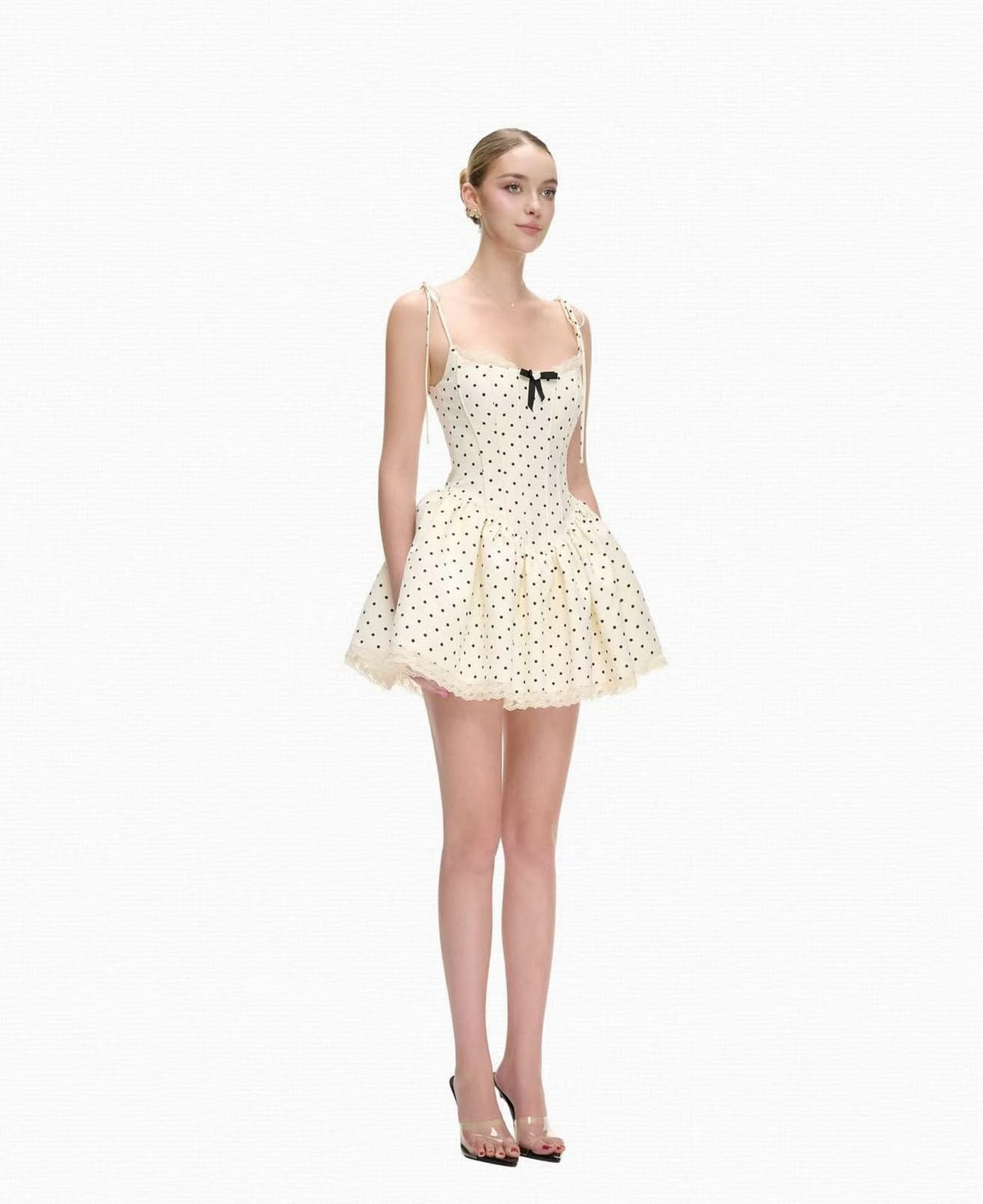 Vernis Polka-dot Mini Dress
