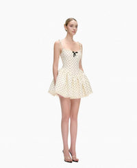 Vernis Polka-dot Mini Dress