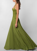 Cirune Halter-Neck Deep-V Maxi Dress
