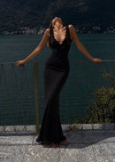 Xoradin V-Neck Lace Maxi Dress