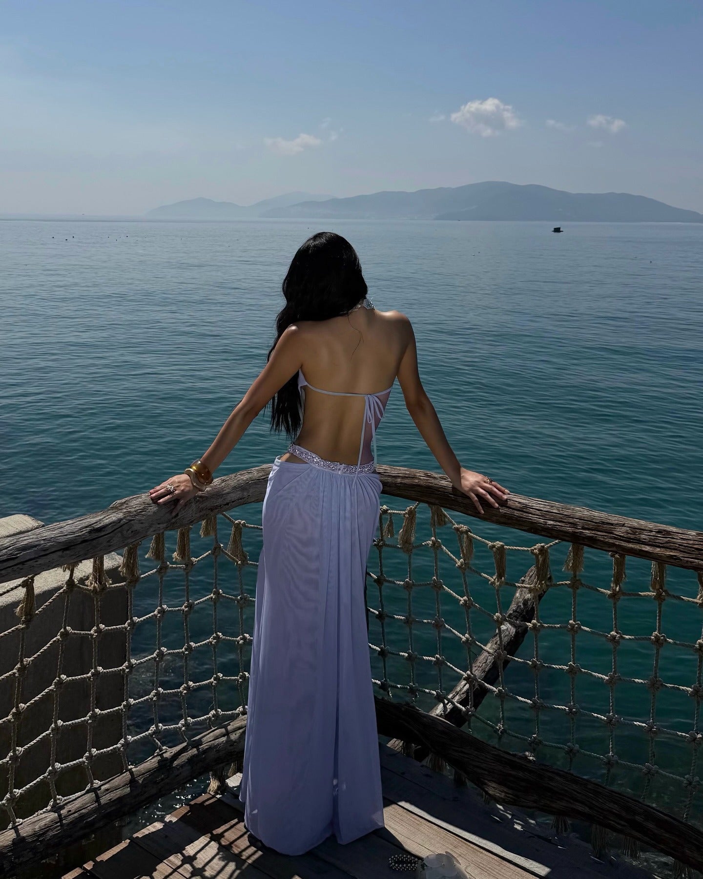 Virellon Black Backless Maxi Dress
