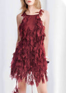 Kaelvyn Maple Leaf-Embellished Mini Dress
