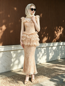 Hurnik Ruffle Lace Maxi Dress