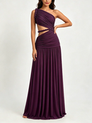 Genet One Shoulder Cutout Maxi Dress