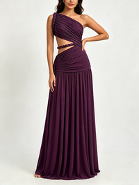 Genet One Shoulder Cutout Maxi Dress