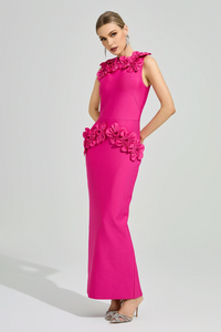 Marvex Pink Floral Formal Dress