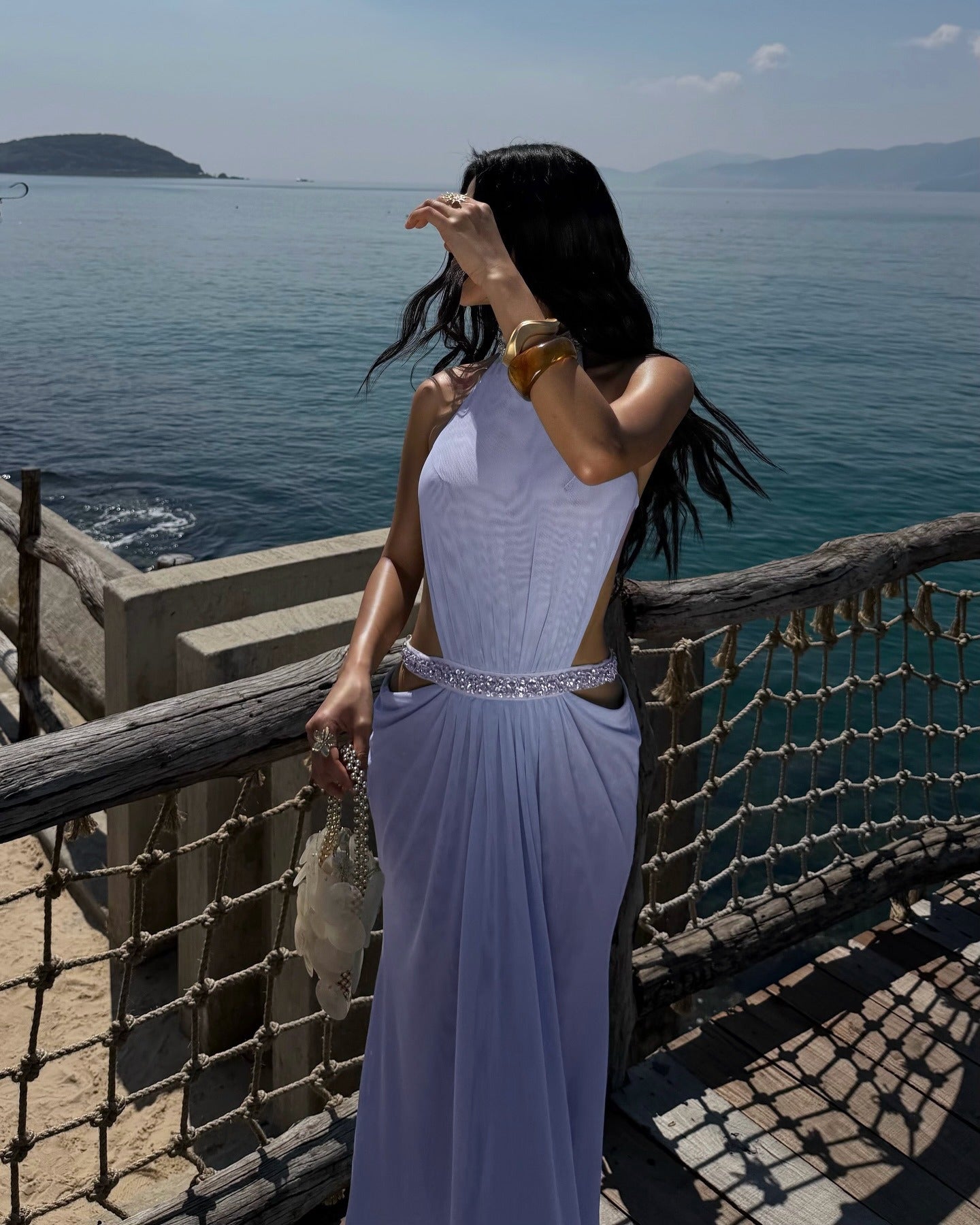 Virellon Black Backless Maxi Dress