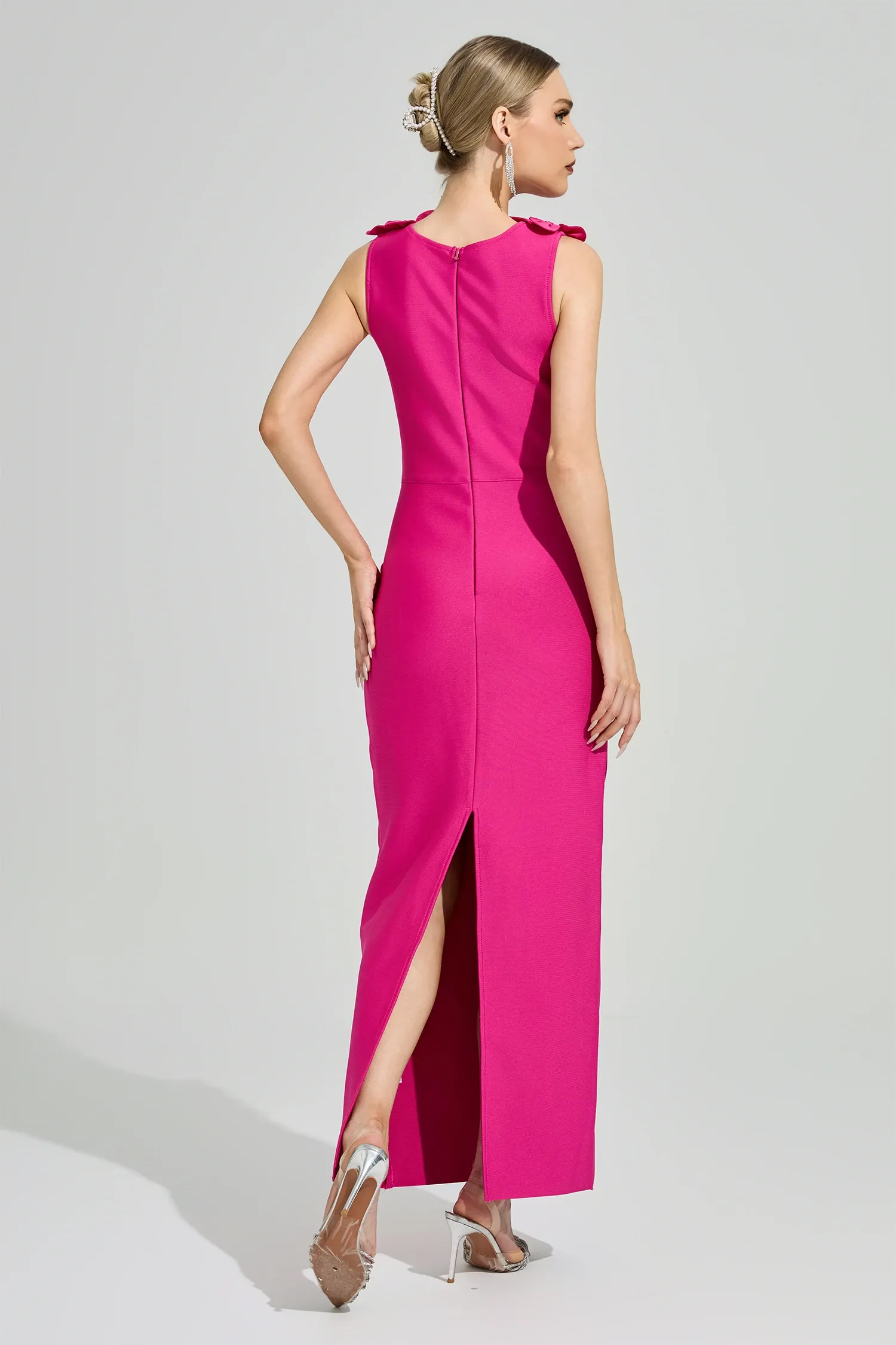 Marvex Pink Floral Formal Dress