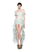 Chisato Halterneck Ruffled Draped Dress