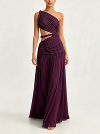 Genet One Shoulder Cutout Maxi Dress