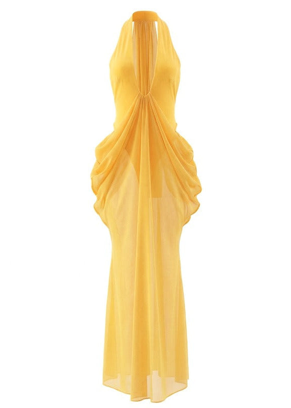 Suvactix Halter-Neck Maxi Dress