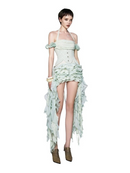 Chisato Halterneck Ruffled Draped Dress