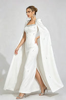 Begum White Beaded Maxi Dress