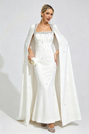Begum White Beaded Maxi Dress