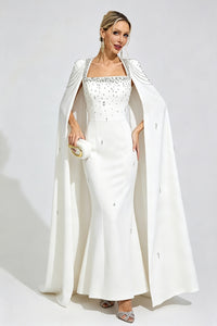Begum White Beaded Maxi Dress