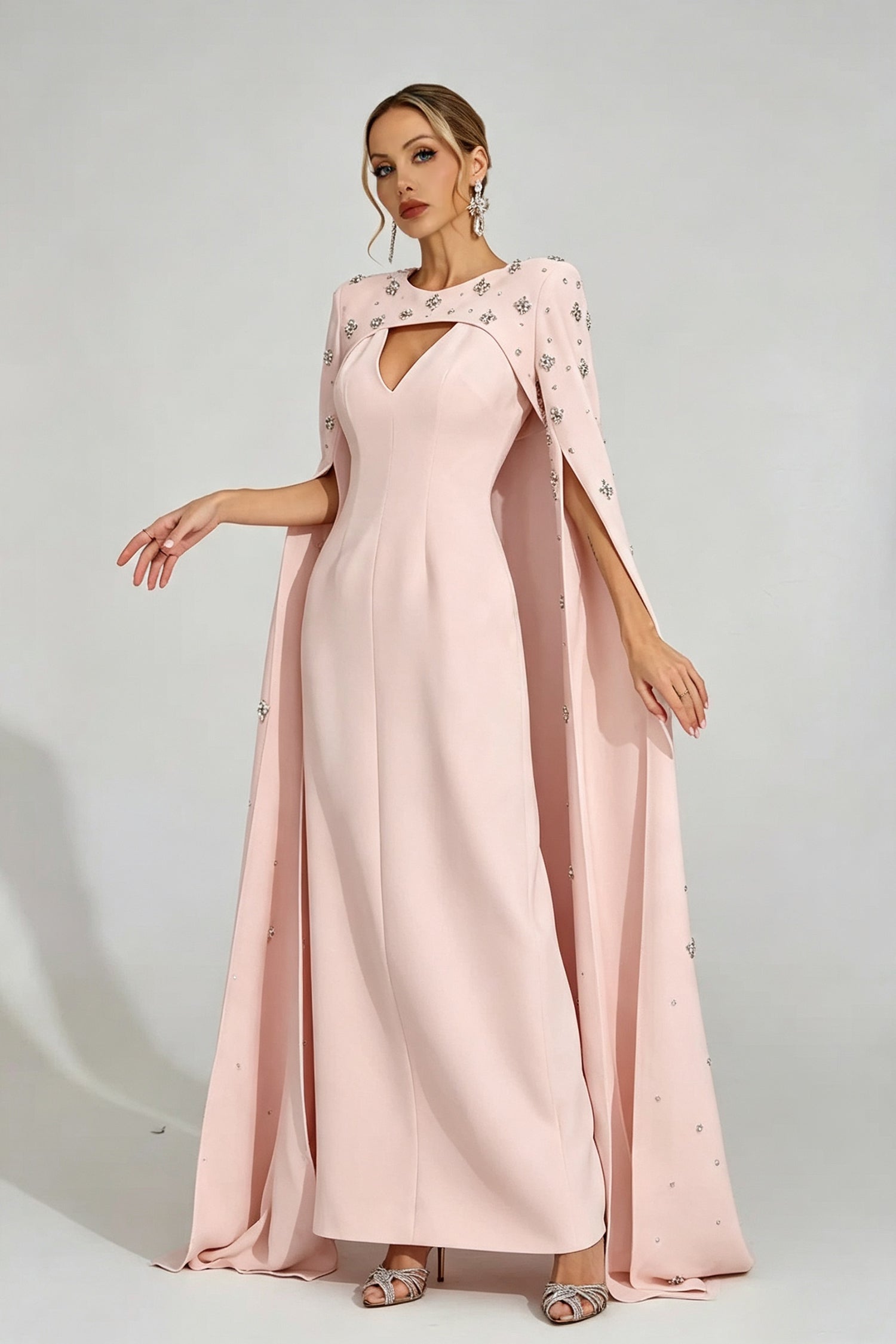 Firdausi Pink Diamond Maxi Dress