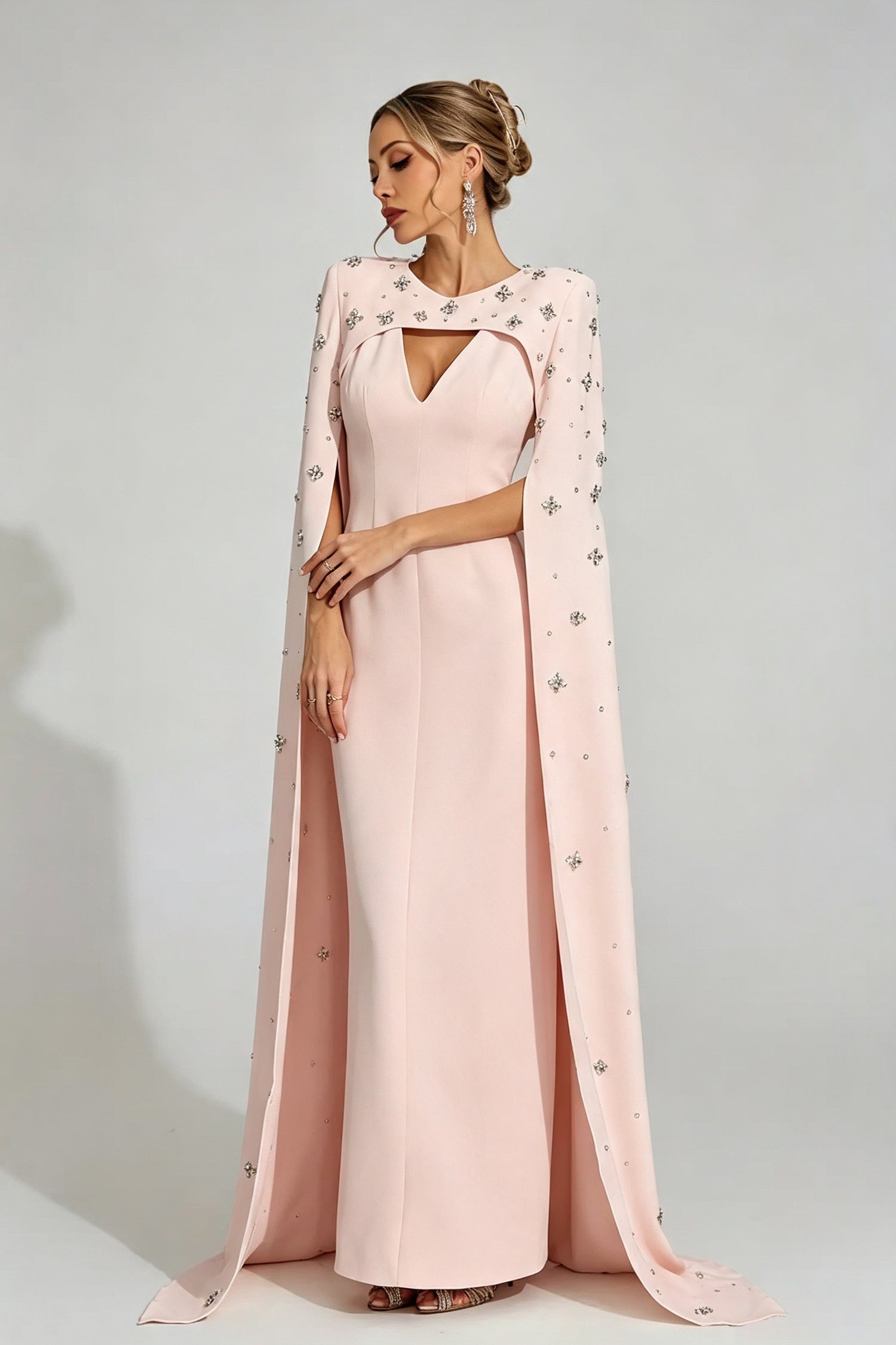 Firdausi Pink Diamond Maxi Dress