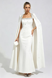 Begum White Beaded Maxi Dress