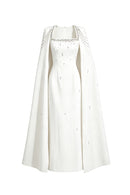 Begum White Beaded Maxi Dress