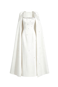 Begum White Beaded Maxi Dress
