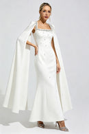 Begum White Beaded Maxi Dress