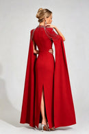 Begum Red Beaded Maxi Dress