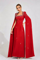 Begum Red Beaded Maxi Dress