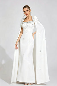 Begum White Beaded Maxi Dress