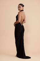 Dalal Backless Maxi Dress In Black