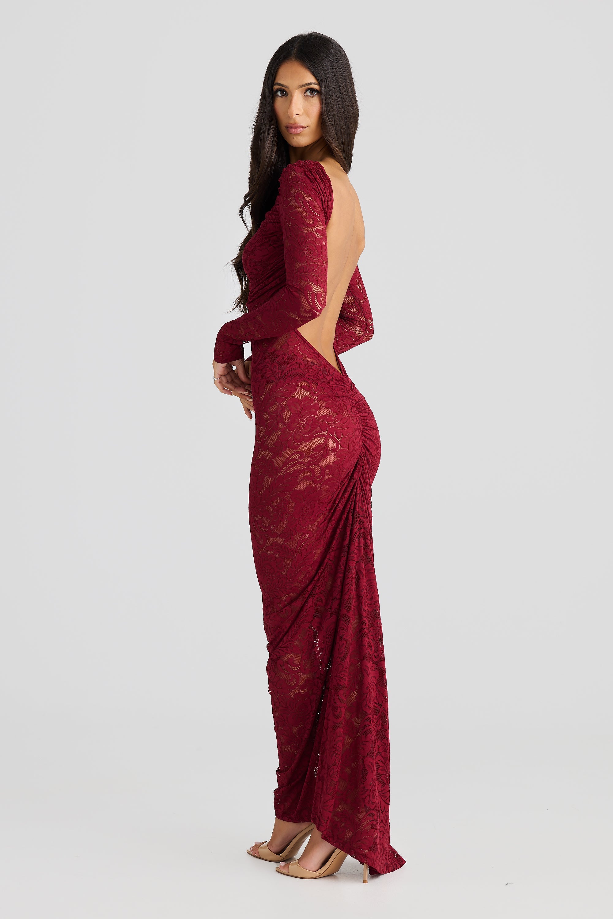 night nova red dress Vestido de Adornos Bella - Rojo