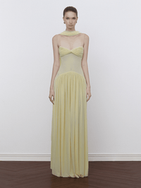 Aumira Mesh Halter Maxi Dress